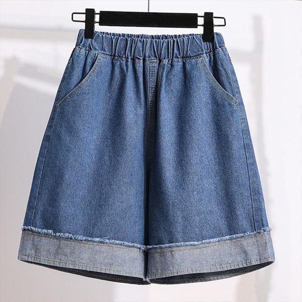 m 5xl elastic high waist womens short jean summer patchwork wide leg casual cotton plus size female denim, White;black
m 5xl elastic high waist womens short jean summer patchwork wide leg casual cotton plus size female denim, White;black