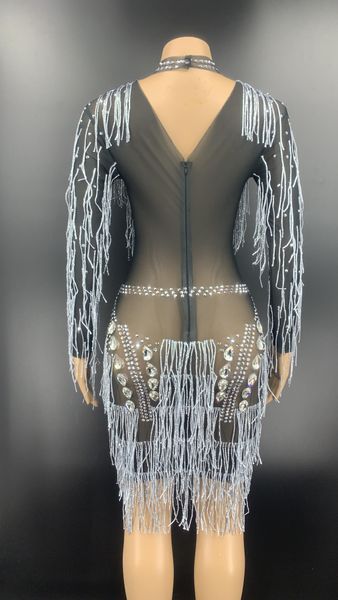 stage nightclub rhinestone fringe transparent black short dress birthday celebrate dress women dancer mesh dress, Black;red
stage nightclub rhinestone fringe transparent black short dress birthday celebrate dress women dancer mesh dress, Black;red