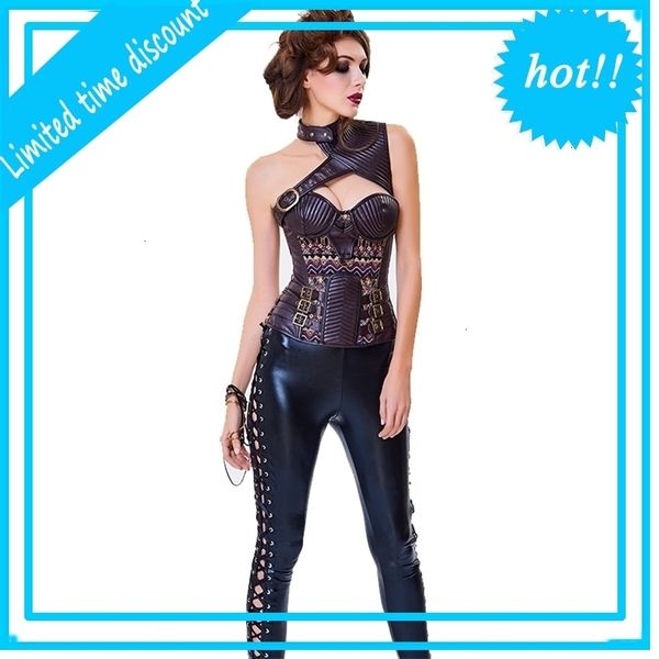 gothic bohemia bustier slimming corselet women single shoulder choker cut out vampire cosplay corset costume, Black;white
gothic bohemia bustier slimming corselet women single shoulder choker cut out vampire cosplay corset costume, Black;white