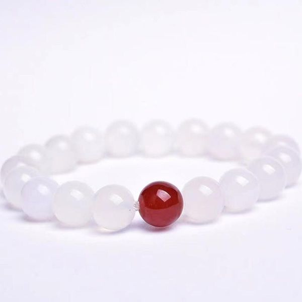 beaded, strands white chalcedony bracelet natural stone bead healing for men and women party gift, Black
beaded, strands white chalcedony bracelet natural stone bead healing for men and women party gift, Black