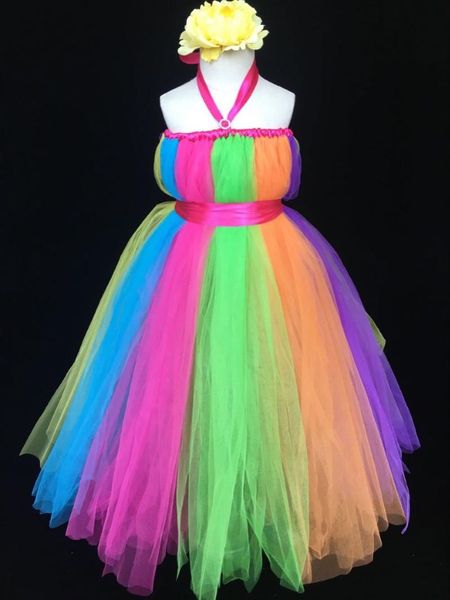 girl's dresses rainbow color girls tulle long dress kids fluffy strap tutu flower ball gown with ribbon bow children wedding party, Red;yellow
girl's dresses rainbow color girls tulle long dress kids fluffy strap tutu flower ball gown with ribbon bow children wedding party, Red;yellow