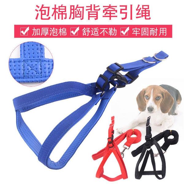 dog collars & leashes pet rope foam chest straps collar leash