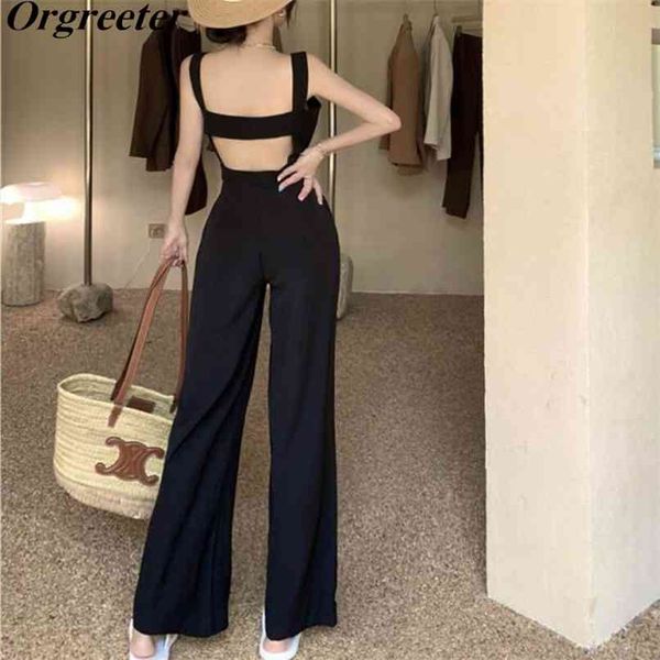 sleeveless backless white/black jumpsuits rompers women summer high waist wide leg overalls female playsuits 210602, Black;white
sleeveless backless white/black jumpsuits rompers women summer high waist wide leg overalls female playsuits 210602, Black;white