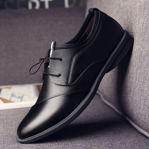 spring men's busins drs leather sho genuine korean version fashion british slip on casual, Black
spring men's busins drs leather sho genuine korean version fashion british slip on casual, Black