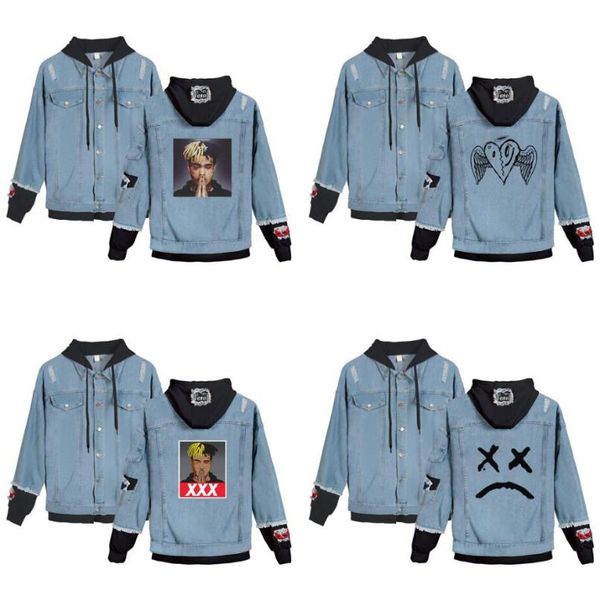 men's jackets xxxtentacion revenge denim jacket hip hop broken hole frayed hooded coat men women streetwear trend, Black;brown
men's jackets xxxtentacion revenge denim jacket hip hop broken hole frayed hooded coat men women streetwear trend, Black;brown