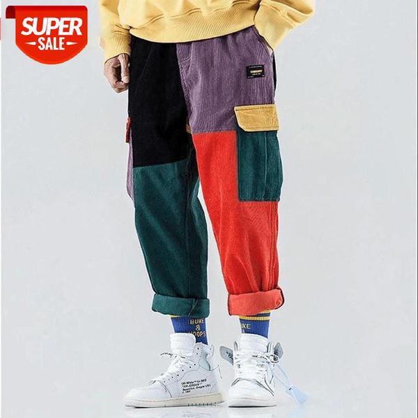 Hip Hop Cargo Pants Corduroy Sweatpants Men Harem Joggers Vintage Color Block Patchwork Street Pants Harajuku Trousers Loose #3948, Black
Hip Hop Cargo Pants Corduroy Sweatpants Men Harem Joggers Vintage Color Block Patchwork Street Pants Harajuku Trousers Loose #3948, Black