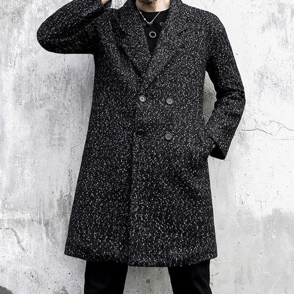 men's wool & blends aprilmomo winter mid-length woolen suit dark trend youth plus cotton casual jacket, Black
men's wool & blends aprilmomo winter mid-length woolen suit dark trend youth plus cotton casual jacket, Black