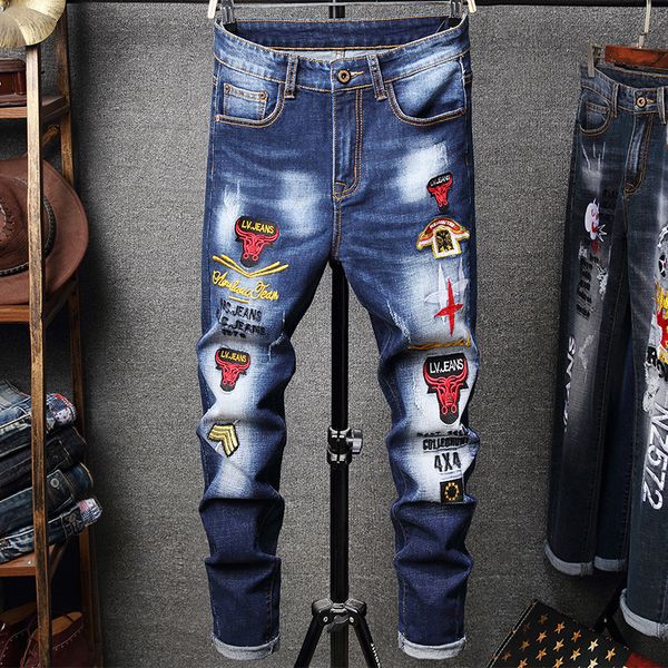 fashion 2021 new embroidery pants men flowers embroidered skinny jeans male casual streetwear denim trousers 0z1h, Blue
fashion 2021 new embroidery pants men flowers embroidered skinny jeans male casual streetwear denim trousers 0z1h, Blue