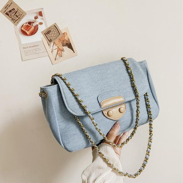 evening bags retro blue canvas shoulder bag for women chain cover casual crossbody small fashion square messenger ladies underarm
evening bags retro blue canvas shoulder bag for women chain cover casual crossbody small fashion square messenger ladies underarm