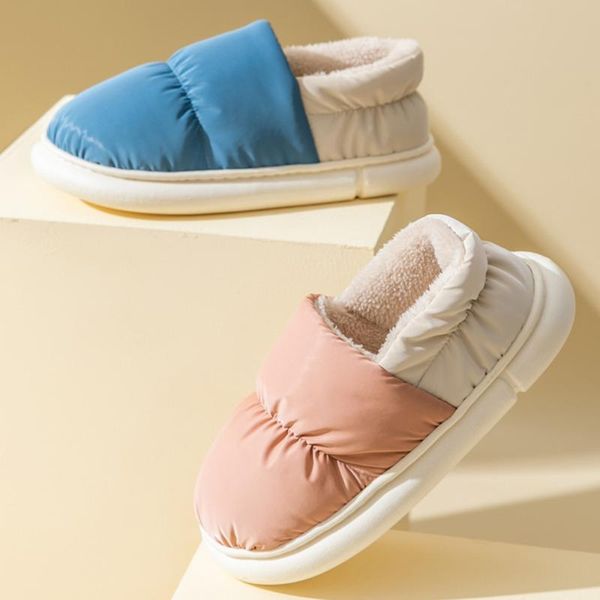 slippers cotton winter women wrapped hell indoor outdoor thick sole down cloth pvc warm plush men shoes soft hy494, Black
slippers cotton winter women wrapped hell indoor outdoor thick sole down cloth pvc warm plush men shoes soft hy494, Black
