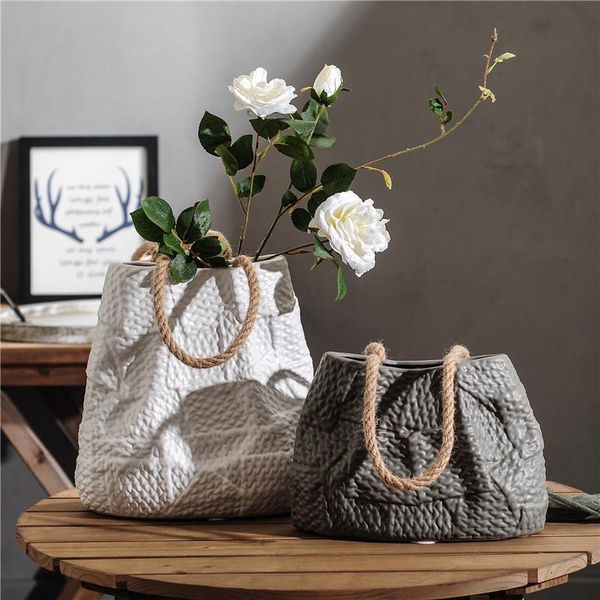 vases simple ceramic vase art decor nordic decoration home living room accssories handicraft handbag creative flower pot decorative
vases simple ceramic vase art decor nordic decoration home living room accssories handicraft handbag creative flower pot decorative