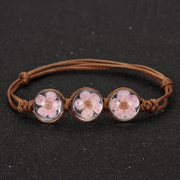 charm bracelets summer style glass ball woven bracelet weave lucky flower handmade dried flowers beads women jewelry, Golden;silver
charm bracelets summer style glass ball woven bracelet weave lucky flower handmade dried flowers beads women jewelry, Golden;silver