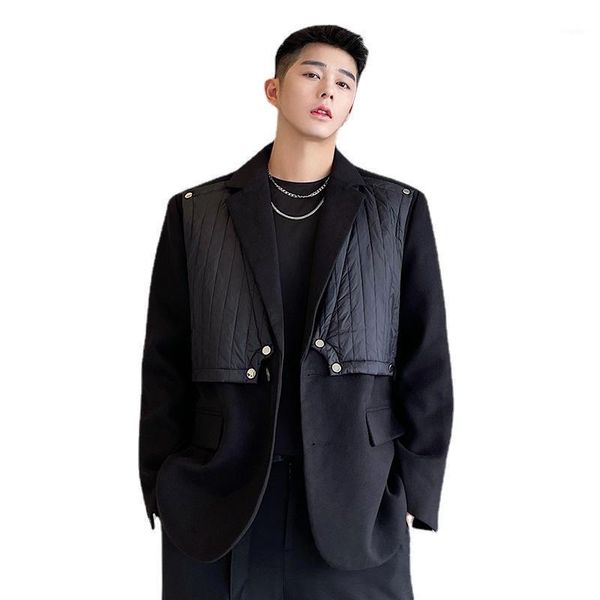 men's suits & blazers 2021 autumn winter removable vest blazer men harajuku streetwear loose casual woolen coat man trend fashion suit, White;black
men's suits & blazers 2021 autumn winter removable vest blazer men harajuku streetwear loose casual woolen coat man trend fashion suit, White;black