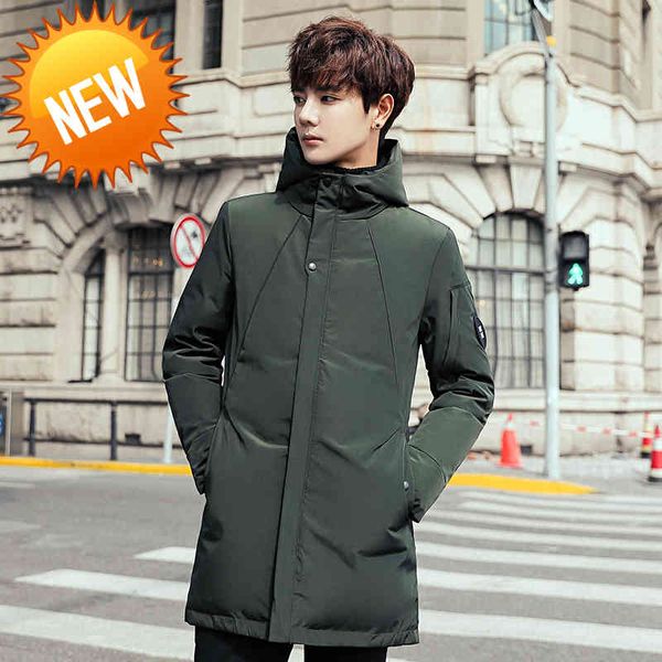 men's winter duck down jackets business long thick coat men solid parka fashion overcoat outerwear warm male jk-816, Black 
men's winter duck down jackets business long thick coat men solid parka fashion overcoat outerwear warm male jk-816, Black