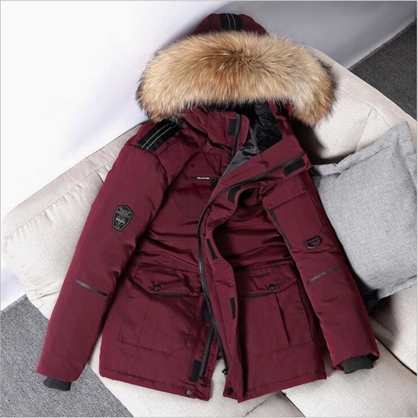men's and women's warm duck feather et, thick large fur collar, winter - 30 degree coat, fashion, snow, Black
men's and women's warm duck feather et, thick large fur collar, winter - 30 degree coat, fashion, snow, Black