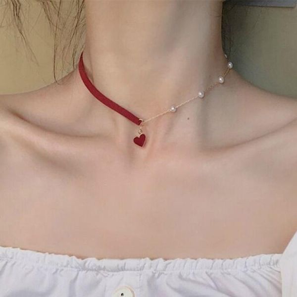 korean fashion women's short necklace heart pendant pearl gold necklace minimalist clavicle chain jewelry gift party accessories, Golden;silver
korean fashion women's short necklace heart pendant pearl gold necklace minimalist clavicle chain jewelry gift party accessories, Golden;silver