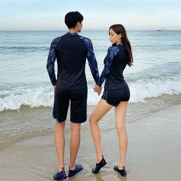 slim 2021 new couple split conservative women's large sports long sleeve student spring swimsuit, White;black
slim 2021 new couple split conservative women's large sports long sleeve student spring swimsuit, White;black