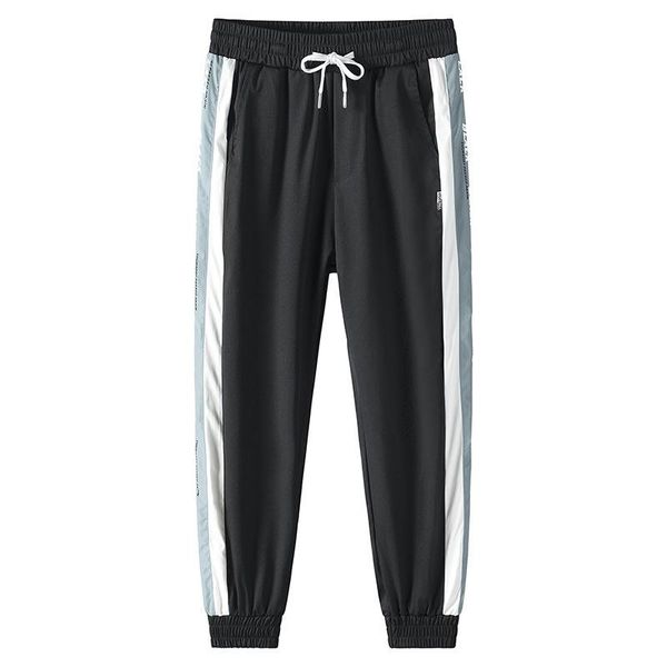 men's pants korean style men loose casual side printing elastic waist mens joggers streetwear hip hop ankle-length sweatpants, Black
men's pants korean style men loose casual side printing elastic waist mens joggers streetwear hip hop ankle-length sweatpants, Black