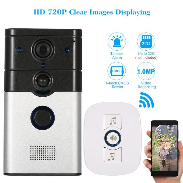 doorbells 720p wireless doorbell support phone view record snaps infrared night rainproof pir+motion detection +amper alarm
doorbells 720p wireless doorbell support phone view record snaps infrared night rainproof pir+motion detection +amper alarm