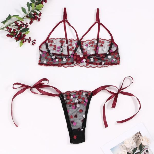 bras sets women's underwear lingerie ladies fashion embroidered flower no steel ring thong set exotic costumes, Red;black
bras sets women's underwear lingerie ladies fashion embroidered flower no steel ring thong set exotic costumes, Red;black
