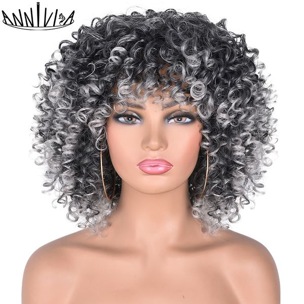 14 short hair afro kinky curly wig with bangs synthetic ombre glueless brown blonde cosplay wigs for black women annivia
14 short hair afro kinky curly wig with bangs synthetic ombre glueless brown blonde cosplay wigs for black women annivia