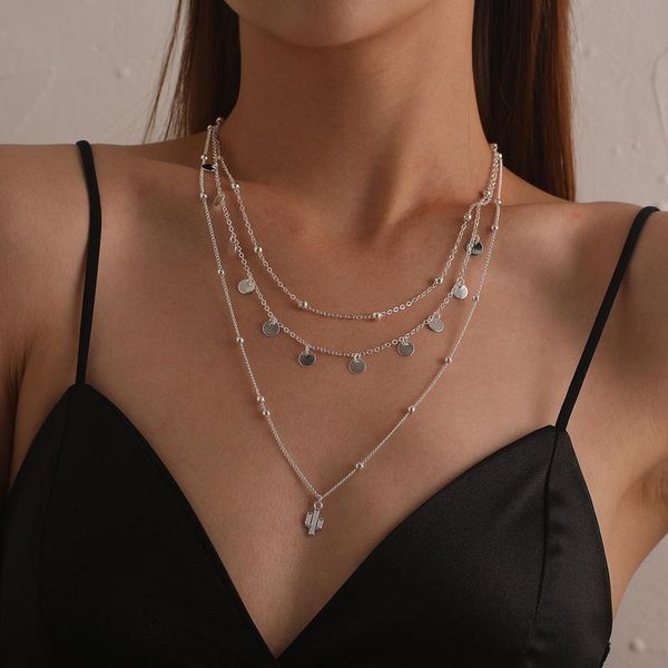 pendant necklaces bohemian gold star coin necklace for women vintage crystal multilayer moon rose eye chain choker jewelry, Silver
pendant necklaces bohemian gold star coin necklace for women vintage crystal multilayer moon rose eye chain choker jewelry, Silver