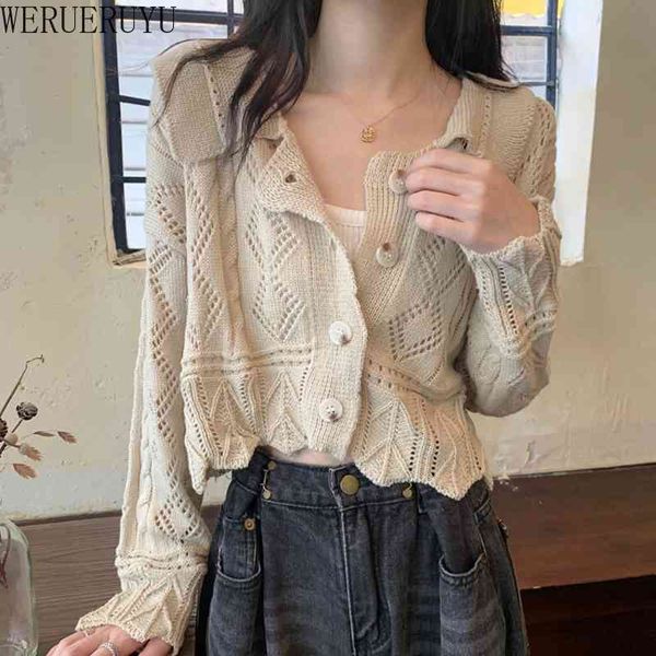 werueruyu women sweater coat spring autumn winter thick long sleeve cardigan korean green cardigan 210608, White;black
werueruyu women sweater coat spring autumn winter thick long sleeve cardigan korean green cardigan 210608, White;black
