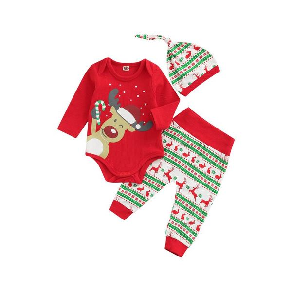 clothing sets infant baby girls boys christmas clothes set, deer print long sleeve o-neck romper+snowflake trousers+pointed hat, White
clothing sets infant baby girls boys christmas clothes set, deer print long sleeve o-neck romper+snowflake trousers+pointed hat, White