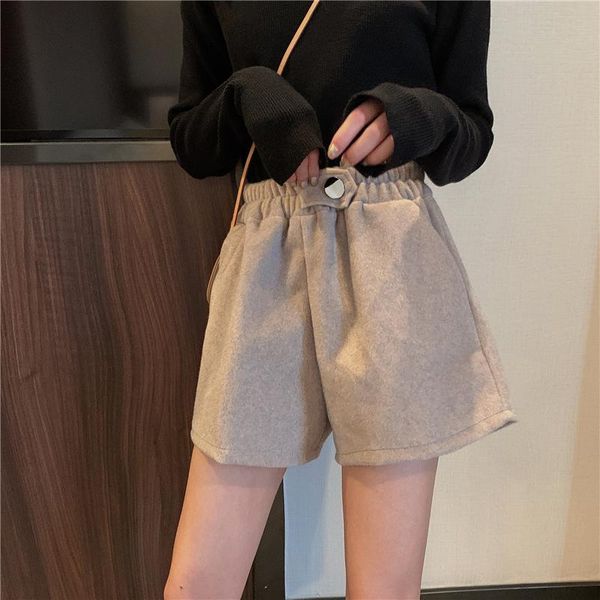 women's shorts alien kitty wide legs solid color women a-line elastic waist short casual 2021 winter fashion minimalist all-match, White;black
women's shorts alien kitty wide legs solid color women a-line elastic waist short casual 2021 winter fashion minimalist all-match, White;black
