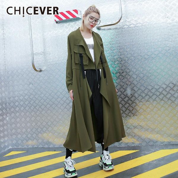 women's jackets chicever solid trench coat for women lapel collar long sleeve patchwork loose casual autumn clothes womens korean fashi, Black;brown
women's jackets chicever solid trench coat for women lapel collar long sleeve patchwork loose casual autumn clothes womens korean fashi, Black;brown