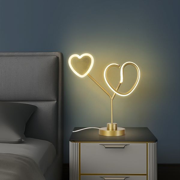 table lamp led modern exclusive contemporary design adjustable light, creative heart gold color interior decorations 6rwc
table lamp led modern exclusive contemporary design adjustable light, creative heart gold color interior decorations 6rwc