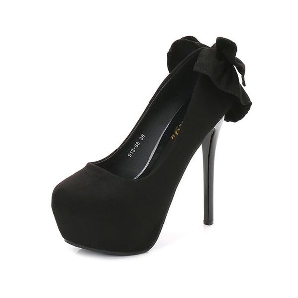 dress shoes 2021 fashion women 12cm/14cm super high heel waterproof pumps suede stiletto female round head bow tie single, Black
dress shoes 2021 fashion women 12cm/14cm super high heel waterproof pumps suede stiletto female round head bow tie single, Black