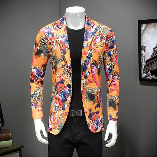 new spring and autumn season male wedding banquet character printing peacock feather dress single piece suit coat large wb0v, White;black
new spring and autumn season male wedding banquet character printing peacock feather dress single piece suit coat large wb0v, White;black