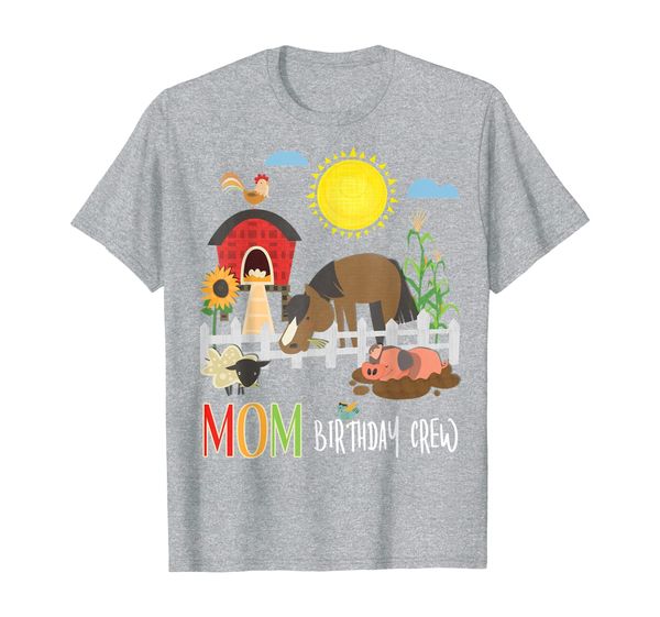 mom barnyard birthday crew farm pig horse chicken sunflower t-shirt, White;black
mom barnyard birthday crew farm pig horse chicken sunflower t-shirt, White;black