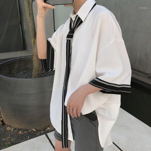 2019 spring and summer new korean fashion tide male loose quality cotton harajuku solid color student dating casual shirt1, White;black
2019 spring and summer new korean fashion tide male loose quality cotton harajuku solid color student dating casual shirt1, White;black