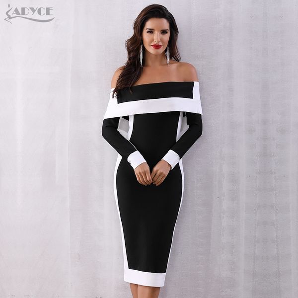 adyce winter bodycon bandage dress women vestidos 2021 new long sleeve off shoulder club dress celebrity runway party dress, Black;gray
adyce winter bodycon bandage dress women vestidos 2021 new long sleeve off shoulder club dress celebrity runway party dress, Black;gray