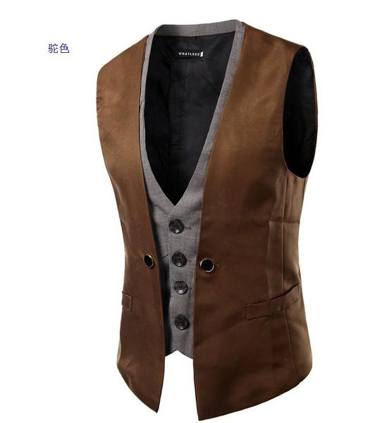 men's vests padegao mens wedding sleeveless suit waistcoat false double layer smart casual dress england style blazer, Black;white
men's vests padegao mens wedding sleeveless suit waistcoat false double layer smart casual dress england style blazer, Black;white