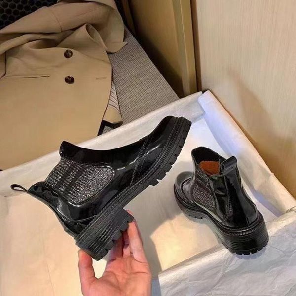 boots ankle women patchwork patent leather thick bottom shoes winter design designer woman shoe chic, Black
boots ankle women patchwork patent leather thick bottom shoes winter design designer woman shoe chic, Black
