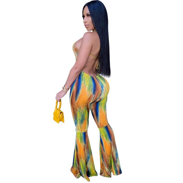 print jumpsuits for women summer sleeveless halter jumpsuit wide leg pants casual streetwear backless rompers, Gray
print jumpsuits for women summer sleeveless halter jumpsuit wide leg pants casual streetwear backless rompers, Gray