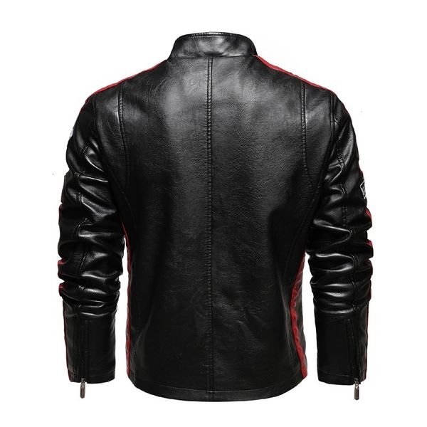 men's 2021 autumn winter jacket motorcycle the fine men of plutonium leather jackets ftyv, Black