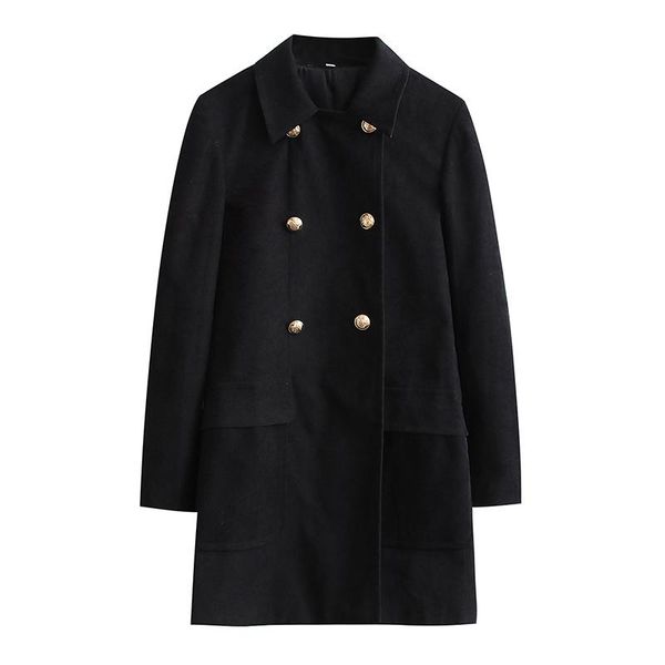 women's wool & blends autumn black thin flat material lapel double-breasted pockets loose long-sleeved extended coat jacket casual high
women's wool & blends autumn black thin flat material lapel double-breasted pockets loose long-sleeved extended coat jacket casual high