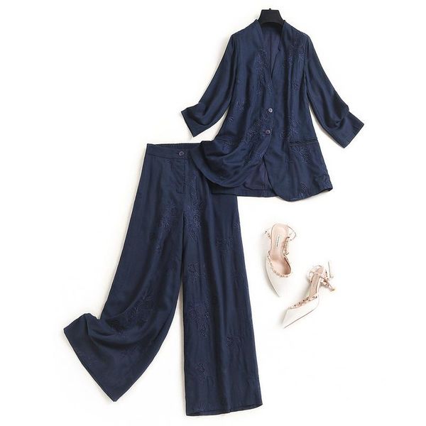 women's two piece pants women casual set spring summer designer luxury embroidery tencel linen blazer high-end outfits blue, White
women's two piece pants women casual set spring summer designer luxury embroidery tencel linen blazer high-end outfits blue, White