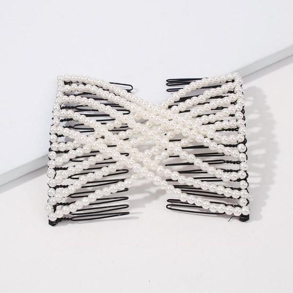 hair clips & barrettes women's pearls elastic pins magic comb clip trendy double-row beads white hairpin styling barrette accessory, Golden;silver
hair clips & barrettes women's pearls elastic pins magic comb clip trendy double-row beads white hairpin styling barrette accessory, Golden;silver