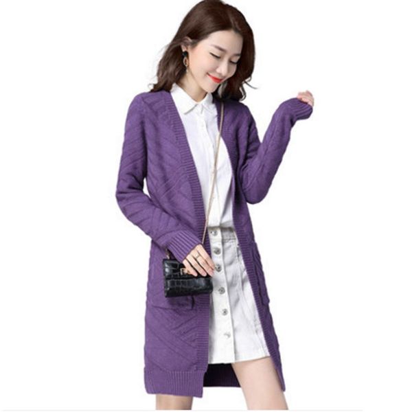 autumn and winter new women's long cardigan sweater loose big size jacquard solid color wild nightgown ubdj, White;black
autumn and winter new women's long cardigan sweater loose big size jacquard solid color wild nightgown ubdj, White;black