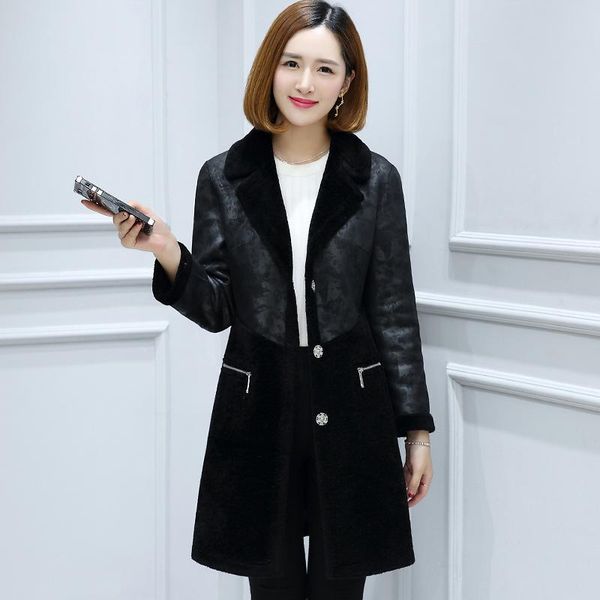 women's fur & faux 2021 fashion sheep shearling jacket real coat female double-faced wear warm winter jackets for women wyq1684, Black
women's fur & faux 2021 fashion sheep shearling jacket real coat female double-faced wear warm winter jackets for women wyq1684, Black
