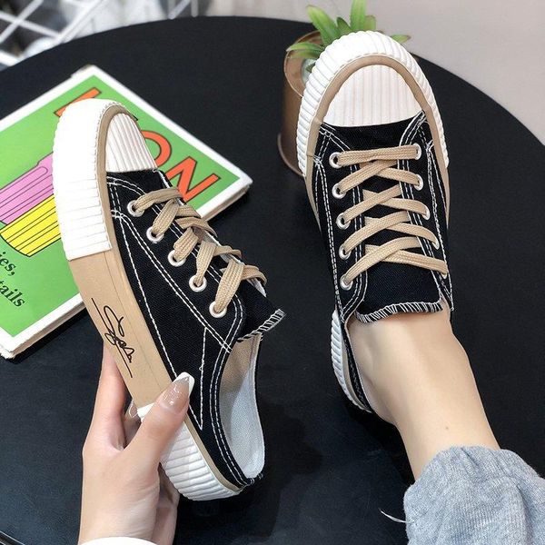 slippers 2021 summer casual breathable flat bottom student harajuku sneakers shoes for women canvan female mules, Black
slippers 2021 summer casual breathable flat bottom student harajuku sneakers shoes for women canvan female mules, Black
