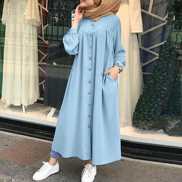 casual dresses 2021 loose beach dress robe women retro long sleeve button solid color shirt maxi female vestidos mujer, Black;gray
casual dresses 2021 loose beach dress robe women retro long sleeve button solid color shirt maxi female vestidos mujer, Black;gray