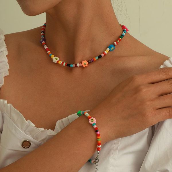 chokers bohemian handmade acrylic seed bead flower choker chain necklace bracelet set for women girl wedding party fashion jewelry gift, Golden;silver
chokers bohemian handmade acrylic seed bead flower choker chain necklace bracelet set for women girl wedding party fashion jewelry gift, Golden;silver