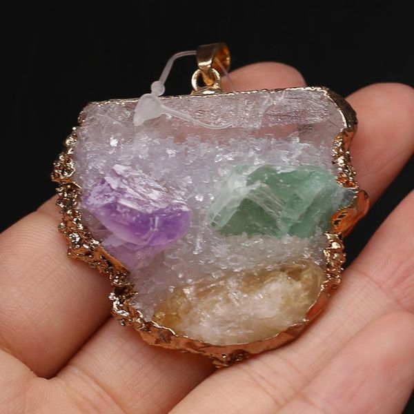charms natural semi-precious stone irregular shape color crystal bud pendant gilded edge for jewelry making necklaces gift women, Bronze;silver
charms natural semi-precious stone irregular shape color crystal bud pendant gilded edge for jewelry making necklaces gift women, Bronze;silver