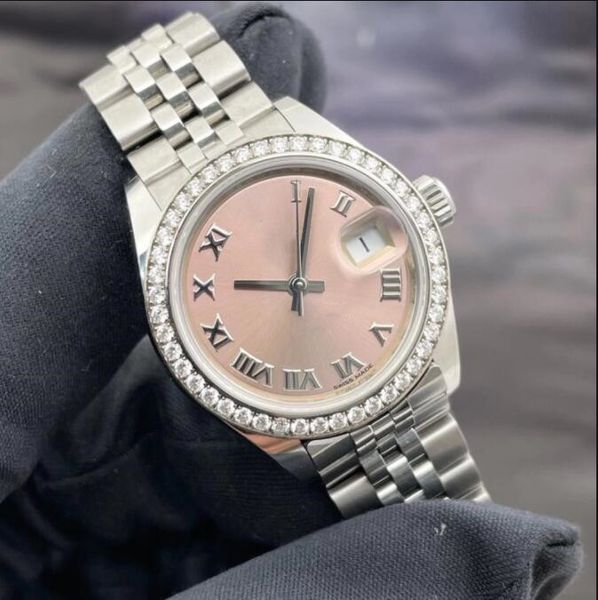 with box paper pink diamond womens classic watches 279384 28mm big magnifier sapphire glass automatic silver jubilee bracelet luxury watch w, Slivery;brown
with box paper pink diamond womens classic watches 279384 28mm big magnifier sapphire glass automatic silver jubilee bracelet luxury watch w, Slivery;brown
